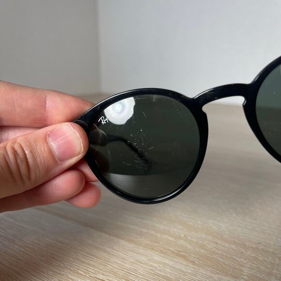 Ray-Ban RB2180 601/71 Sunglasses Round Black READ FRAMES ONLY 49-21 Italy - Picture 10 of 11